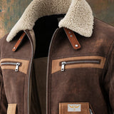 Vanhouten™ | Bomber Castanho com Gola de Sherpa Quente