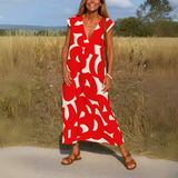 Magda| Vestido fluido com decote em V