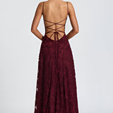 Francisa™ | Vestido Comprido com Corpete em Renda
