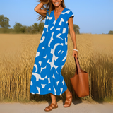 Magda| Vestido fluido com decote em V