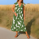 Magda| Vestido fluido com decote em V