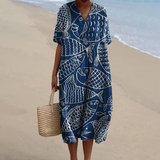 Kalinda™ | Vestido de Verão com Estampa de Peixes