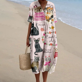Mara™ | Vestido de Verão com Estampa Animal
