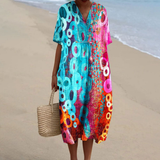 Amara™ | Vestido de Verão Tie-Dye Vibrante