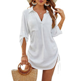 Indy - Camisa de Praia Leve com Cintura Ajustável