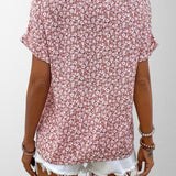 Olivia - Blusa Floral com Botões