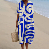 Ailani™ | Vestido de Verão Relaxado e Abstracto