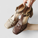 Scarlett – Sandálias T-strap com bloco