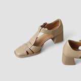 Scarlett – Sandálias T-strap com bloco