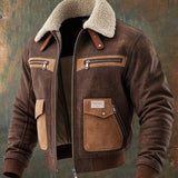 Vanhouten™ | Bomber Castanho com Gola de Sherpa Quente