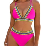 Stephanie - Conjunto de Bikini Justo com Detalhes em Contraste