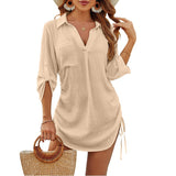 Indy - Camisa de Praia Leve com Cintura Ajustável