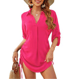 Indy - Camisa de Praia Leve com Cintura Ajustável
