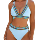 Stephanie - Conjunto de Bikini Justo com Detalhes em Contraste