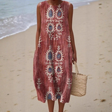 Alinta™ | Vestido Midi Boho Sem Mangas
