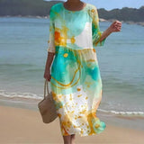 Roselind™ | Vestido Floral do Pôr do Sol