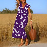 Magda| Vestido fluido com decote em V