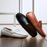 Mocassins de Verão em Couro Relaxados