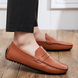 Mocassins de Verão em Couro Relaxados