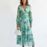 Althea | Vestido Maxi Floral de Manga Longa