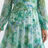 Althea | Vestido Maxi Floral de Manga Longa