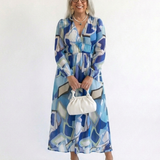 Althea | Vestido Maxi Floral de Manga Longa