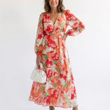 Althea | Vestido Maxi Floral de Manga Longa