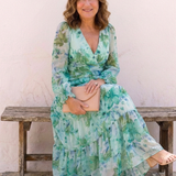 Althea | Vestido Maxi Floral de Manga Longa