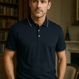 Anders™ | Polo com Detalhe Midnight