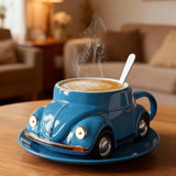BLUEMUG | Caneca Azul com Motivo de Carro