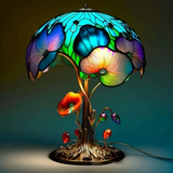 Lâmpada de Flores com Cogumelos Boho Chic