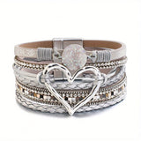 Pulseira de Couro Boho Multilags