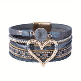 Pulseira de Couro Boho Multilags