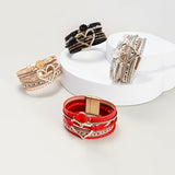 Pulseira de Couro Boho Multilags