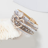 Pulseira de Couro Boho Multilags