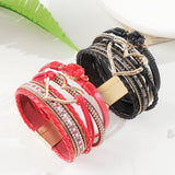 Pulseira de Couro Boho Multilags