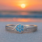 Ditte | Anel de Prata Azul