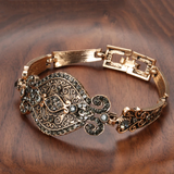 Pulseira Elegante de Cristal Preto