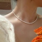 Colar elegante de pérolas