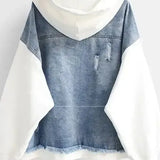 Ellen | Casaco de denim bicolor