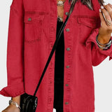 Emilie | Casaco de Jeans Vermelho