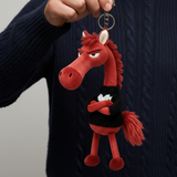 Cavalo Ousado - Porta-Chaves Vermelho e Preto