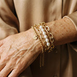 Pulseira de Ouro com Pérolas