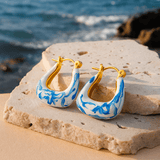 Helene | Brincos de penas dourados