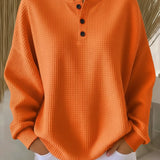 Helle™ | Sweater de Malha em Waffle