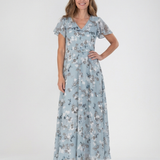 Ismeria | Vestido Maxi de Chiffon Floral