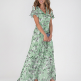 Ismeria | Vestido Maxi de Chiffon Floral