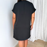 Vestido T-Shirt Kourtney - Preto