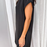 Vestido T-Shirt Kourtney - Preto