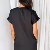 Vestido T-Shirt Kourtney - Preto